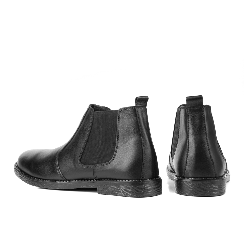 Black Cow Leather Chelsea boots