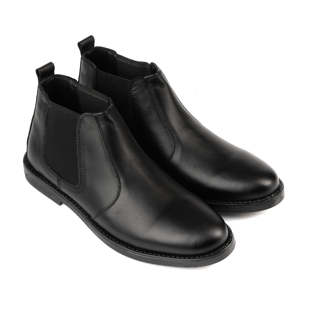 Black Cow Leather Chelsea boots