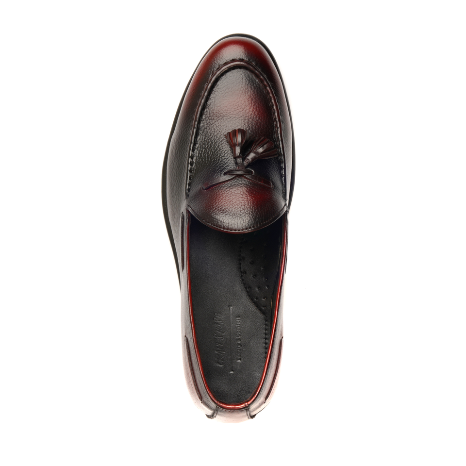 Maroon Mild Cow Leather Formal Horse Bit Style