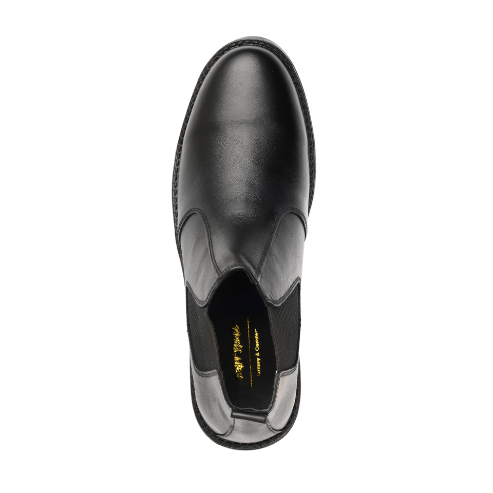 Black Cow Leather Chelsea boots